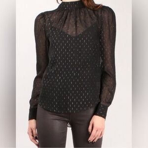 Veronica Beard Melling Top in Black